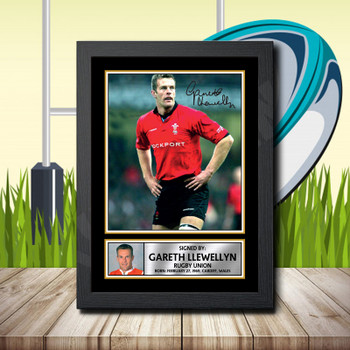 Gareth Llewellyn 1 Signed Autographed Rugby Star Poster Print Framed Merch Gift