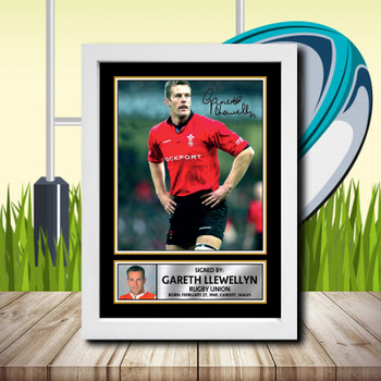 Gareth Llewellyn 1 Signed Autographed Rugby Star Poster Print Framed Merch Gift