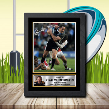 Graeme Morrison 1 Signed Autographed Rugby Star Poster Print Framed Merch Gift Graeme Morrison 1 Signed Autographed Rugby Star Poster Print Framed Merch Gift