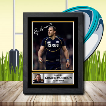 Graeme Morrison 2 Signed Autographed Rugby Star Poster Print Framed Merch Gift Graeme Morrison 2 Signed Autographed Rugby Star Poster Print Framed Merch Gift