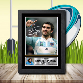 Ignacio Fernandez 1 Signed Autographed Rugby Star Poster Print Framed Merch Gift Ignacio Fernandez 1 Signed Autographed Rugby Star Poster Print Framed Merch Gift