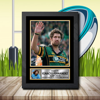 Ignacio Fernandez 2 Signed Autographed Rugby Star Poster Print Framed Merch Gift Ignacio Fernandez 2 Signed Autographed Rugby Star Poster Print Framed Merch Gift