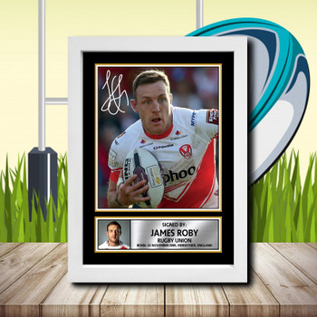 James Roby 2 Signed Autographed Rugby Star Poster Print Framed Merch Gift James Roby 2 Signed Autographed Rugby Star Poster Print Framed Merch Gift