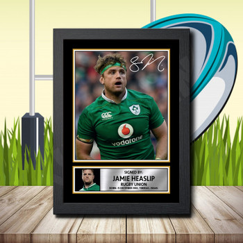 Jamie Heaslip 1 Signed Autographed Rugby Star Poster Print Framed Merch Gift