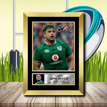 Jamie Heaslip 1 Signed Autographed Rugby Star Poster Print Framed Merch Gift