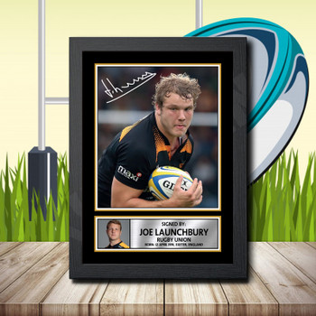 Joe Launchbury 1 Signed Autographed Rugby Star Poster Print Framed Merch Gift