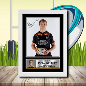 Joe Launchbury 2 Signed Autographed Rugby Star Poster Print Framed Merch Gift