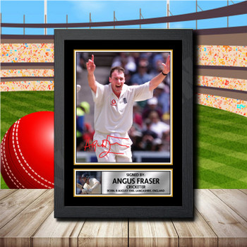 Angus Fraser Signed Autographed Cricket Star Poster Print Framed Merch Gift Angus Fraser Signed Autographed Cricket Star Poster Print Framed Merch Gift
