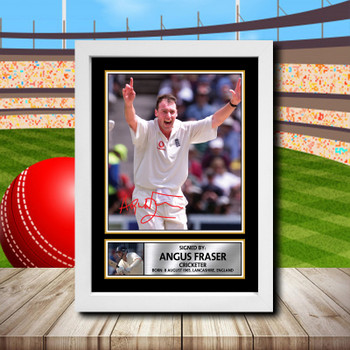 Angus Fraser Signed Autographed Cricket Star Poster Print Framed Merch Gift Angus Fraser Signed Autographed Cricket Star Poster Print Framed Merch Gift