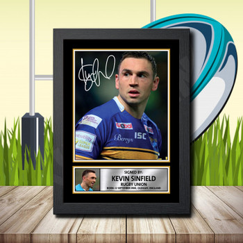 Kevin Sinfield 1 Signed Autographed Rugby Star Poster Print Framed Merch Gift