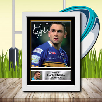 Kevin Sinfield 1 Signed Autographed Rugby Star Poster Print Framed Merch Gift