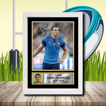 Louis Picamoles 1 Signed Autographed Rugby Star Poster Print Framed Merch Gift