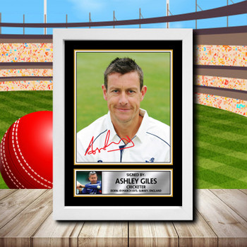 Ashley Giles Signed Autographed Cricket Star Poster Print Framed Merch Gift Ashley Giles Signed Autographed Cricket Star Poster Print Framed Merch Gift