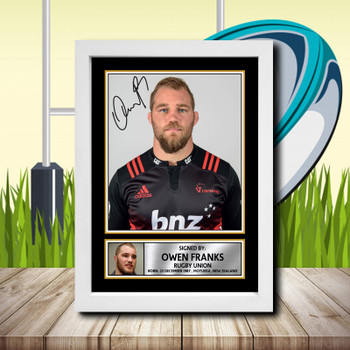 Owen Franks 1 Signed Autographed Rugby Star Poster Print Framed Merch Gift Owen Franks 1 Signed Autographed Rugby Star Poster Print Framed Merch Gift