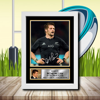 Richie Mccaw 2 Signed Autographed Rugby Star Poster Print Framed Merch Gift