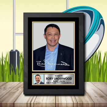 Rory Underwood 1 Signed Autographed Rugby Star Poster Print Framed Merch Gift Rory Underwood 1 Signed Autographed Rugby Star Poster Print Framed Merch Gift