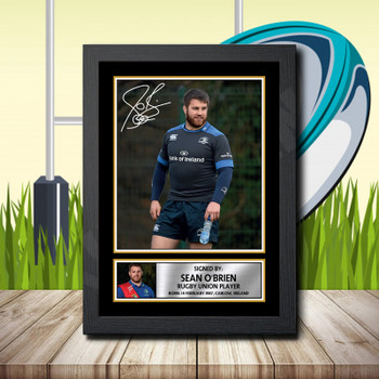 Sean O Brien 1 Signed Autographed Rugby Star Poster Print Framed Merch Gift