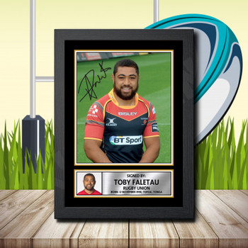 Toby Faletau 2 Signed Autographed Rugby Star Poster Print Framed Merch Gift Toby Faletau 2 Signed Autographed Rugby Star Poster Print Framed Merch Gift