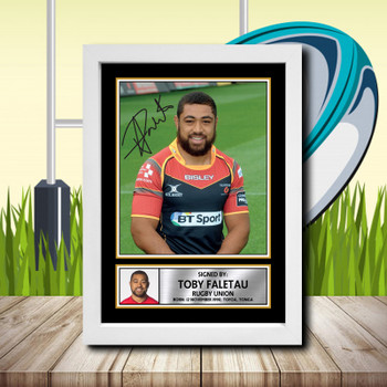 Toby Faletau 2 Signed Autographed Rugby Star Poster Print Framed Merch Gift Toby Faletau 2 Signed Autographed Rugby Star Poster Print Framed Merch Gift