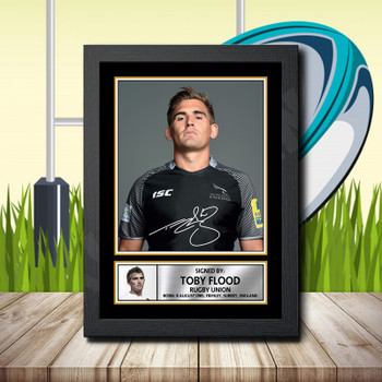 Toby Flood 1 Signed Autographed Rugby Star Poster Print Framed Merch Gift Toby Flood 1 Signed Autographed Rugby Star Poster Print Framed Merch Gift