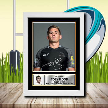 Toby Flood 1 Signed Autographed Rugby Star Poster Print Framed Merch Gift Toby Flood 1 Signed Autographed Rugby Star Poster Print Framed Merch Gift