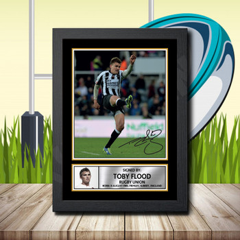 Toby Flood 2 Signed Autographed Rugby Star Poster Print Framed Merch Gift Toby Flood 2 Signed Autographed Rugby Star Poster Print Framed Merch Gift