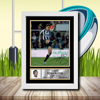 Toby Flood 2 Signed Autographed Rugby Star Poster Print Framed Merch Gift Toby Flood 2 Signed Autographed Rugby Star Poster Print Framed Merch Gift