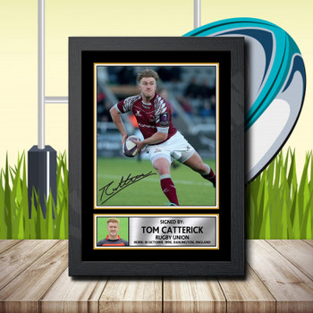 Tom Catterick 2 Signed Autographed Rugby Star Poster Print Framed Merch Gift Tom Catterick 2 Signed Autographed Rugby Star Poster Print Framed Merch Gift