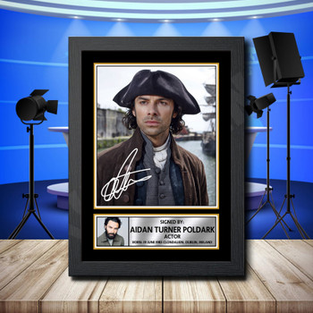 Aidan Turner Poldark 1 Signed Autographed Television Star Poster Print Framed Merch Gift