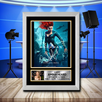 Amber Heard 1 Signed Autographed Television Star Poster Print Framed Merch Gift Amber Heard 1 Signed Autographed Television Star Poster Print Framed Merch Gift