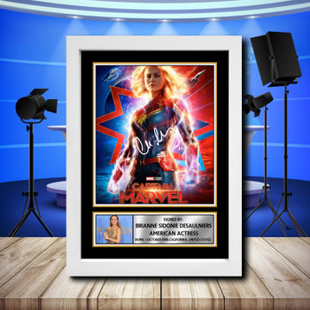 Brie Larson 2 Signed Autographed Television Star Poster Print Framed Merch Gift