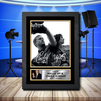 Charlie Hunnam + Maggie Siff 2 Signed Autographed Television Star Poster Print Framed Merch Gift Charlie Hunnam + Maggie Siff 2 Signed Autographed Television Star Poster Print Framed Merch Gift