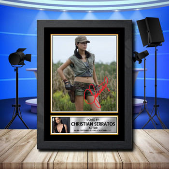Christian Serratos 2 Signed Autographed Television Star Poster Print Framed Merch Gift Christian Serratos 2 Signed Autographed Television Star Poster Print Framed Merch Gift
