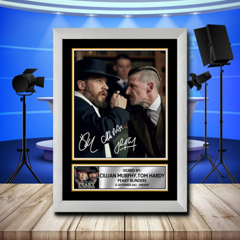 Cillian Murphy Tom Hardy Peaky Blinders 1 Signed Autographed Television Star Poster Print Framed Merch Gift Cillian Murphy Tom Hardy Peaky Blinders 1 Signed Autographed Television Star Poster Print Framed Merch Gift