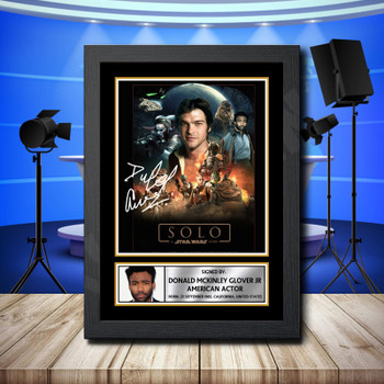 Donald Glover 2 Signed Autographed Television Star Poster Print Framed Merch Gift Donald Glover 2 Signed Autographed Television Star Poster Print Framed Merch Gift