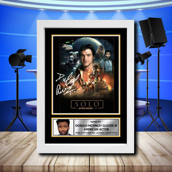 Donald Glover 2 Signed Autographed Television Star Poster Print Framed Merch Gift Donald Glover 2 Signed Autographed Television Star Poster Print Framed Merch Gift