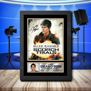 Dylan O'brien 2 Signed Autographed Television Star Poster Print Framed Merch Gift
