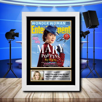 Emily Blunt 2 Signed Autographed Television Star Poster Print Framed Merch Gift