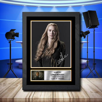 Lene Headey As Cersei Lannister Signed Autographed Television Star Poster Print Framed Merch Gift