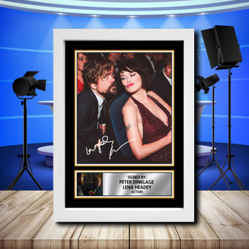 Peter Dinklage  Lena Headey Signed Autographed Television Star Poster Print Framed Merch Gift