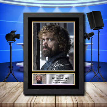 Peter Dinklage As Tyrion Lannister Signed Autographed Television Star Poster Print Framed Merch Gift