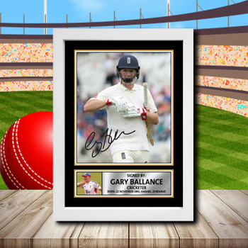 Gary Ballance Signed Autographed Cricket Star Poster Print Framed Merch Gift Gary Ballance Signed Autographed Cricket Star Poster Print Framed Merch Gift
