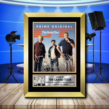 The Grand Tour Jeremy Clarkson James May Richard Hammond 1 Signed Autographed Television Star Poster Print Framed Merch Gift