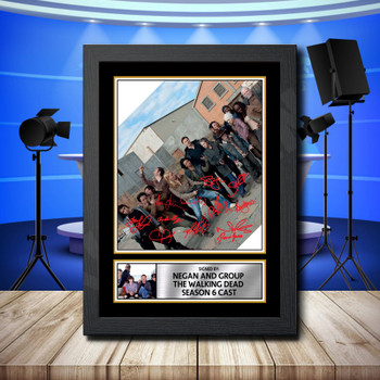 The Walking Dead Season 6 Cast Signed Autographed Television Star Poster Print Framed Merch Gift