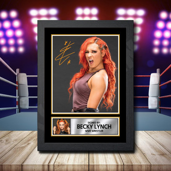 Becky Lynch 2 Signed Autographed Wwe Star Poster Print Framed Merch Gift Becky Lynch 2 Signed Autographed Wwe Star Poster Print Framed Merch Gift
