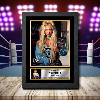 Carmella 2 Signed Autographed Wwe Star Poster Print Framed Merch Gift Carmella 2 Signed Autographed Wwe Star Poster Print Framed Merch Gift