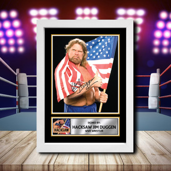 Hacksaw Jim Duggan Signed Autographed Wwe Star Poster Print Framed Merch Gift