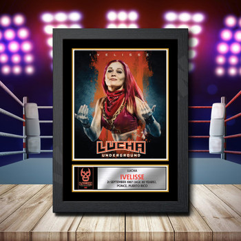 Ivelisse Velez Lucha Print Signed Autographed Wwe Star Poster Print Framed Merch Gift Ivelisse Velez Lucha Print Signed Autographed Wwe Star Poster Print Framed Merch Gift