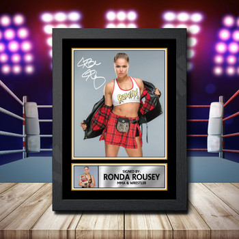 Ronda Rousey 2 Signed Autographed Wwe Star Poster Print Framed Merch Gift