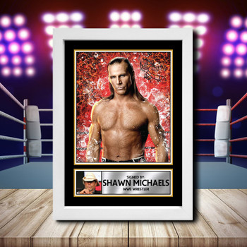 Shawn Michaels 2 Signed Autographed Wwe Star Poster Print Framed Merch Gift Shawn Michaels 2 Signed Autographed Wwe Star Poster Print Framed Merch Gift